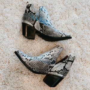 Jeffery Campbell Snakeskin Booties